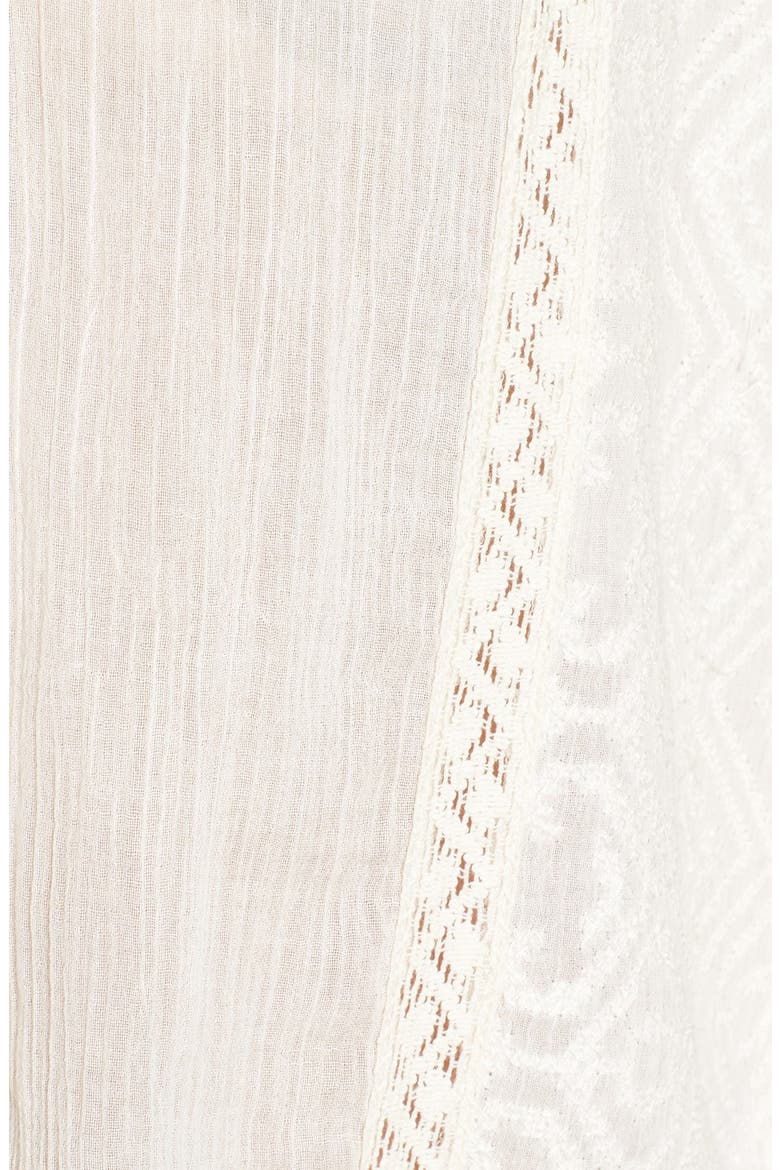 'Deandra' Embroidered Cotton Top, Alternate, color, BLANC