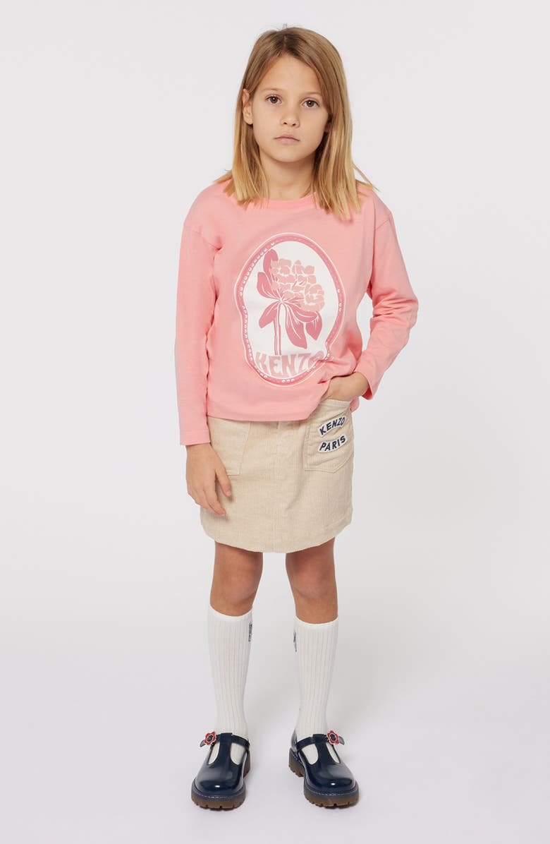 KENZO Kids' Logo Corduroy Skirt, Alternate, color, 