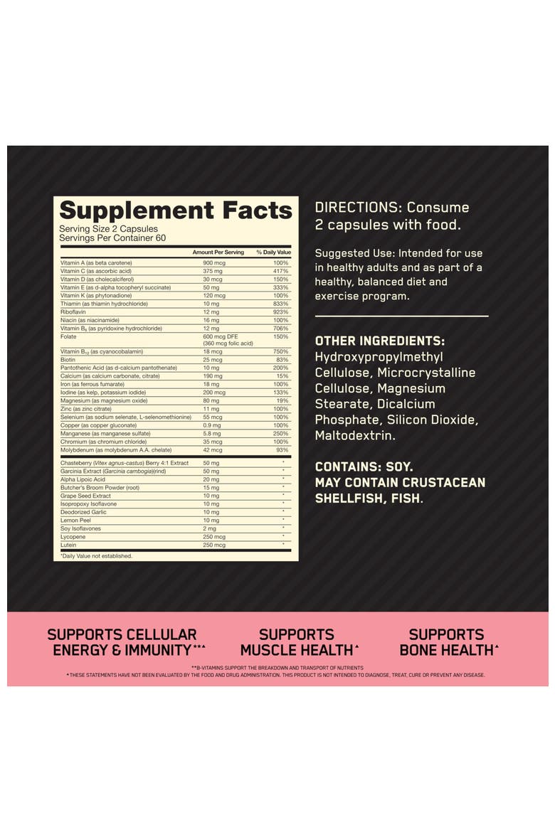 Opti-Women Multivitamin for Active Women, 120 Capsules, 60 Servings, Alternate, color, None