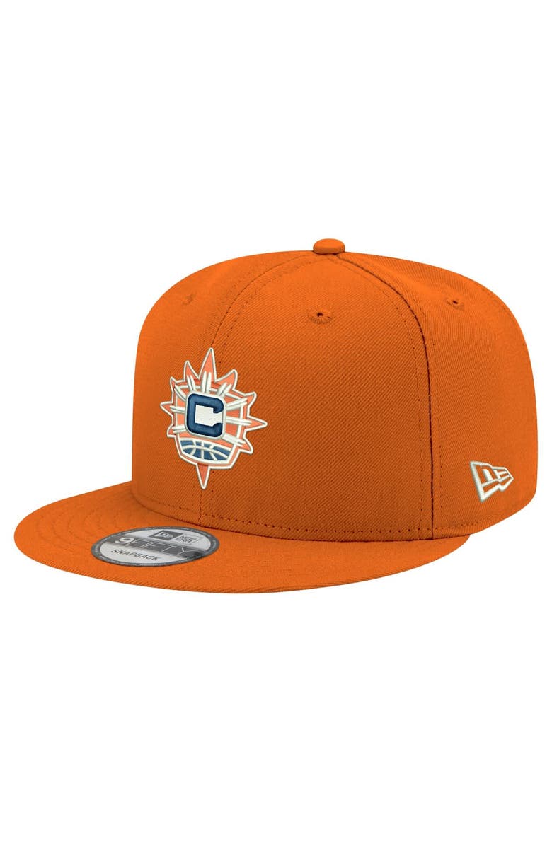 New Era Unisex New Era Orange Connecticut Sun Logo 9FIFTY Snapback Hat, Main, color, Orange