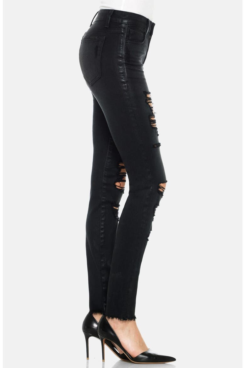 'Finn' Destructed Skinny Ankle Jeans, Alternate, color, BRAELYN