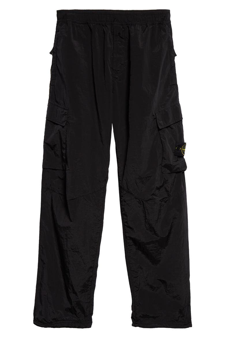 Nylon Cargo Pants, Main, color, BLACK