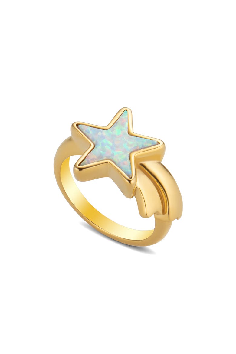 Shooting Star Ring, Main, color, STAR SHAPED GOLD/ WHITE OPAL
