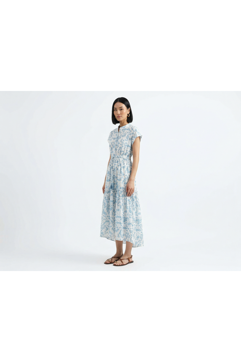Mumi Midi Dress, Alternate, color, Blue Sakura