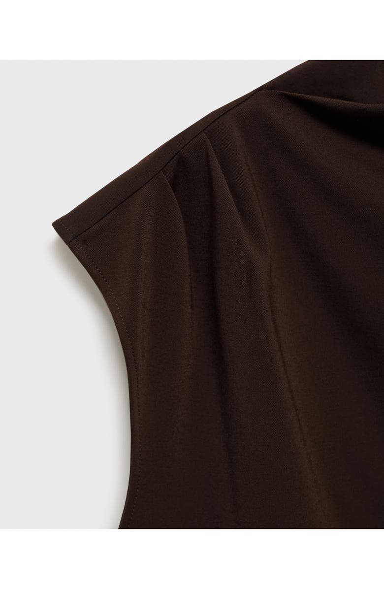 MANGO Draped Neck Sleeveless T-Shirt, Alternate, color,