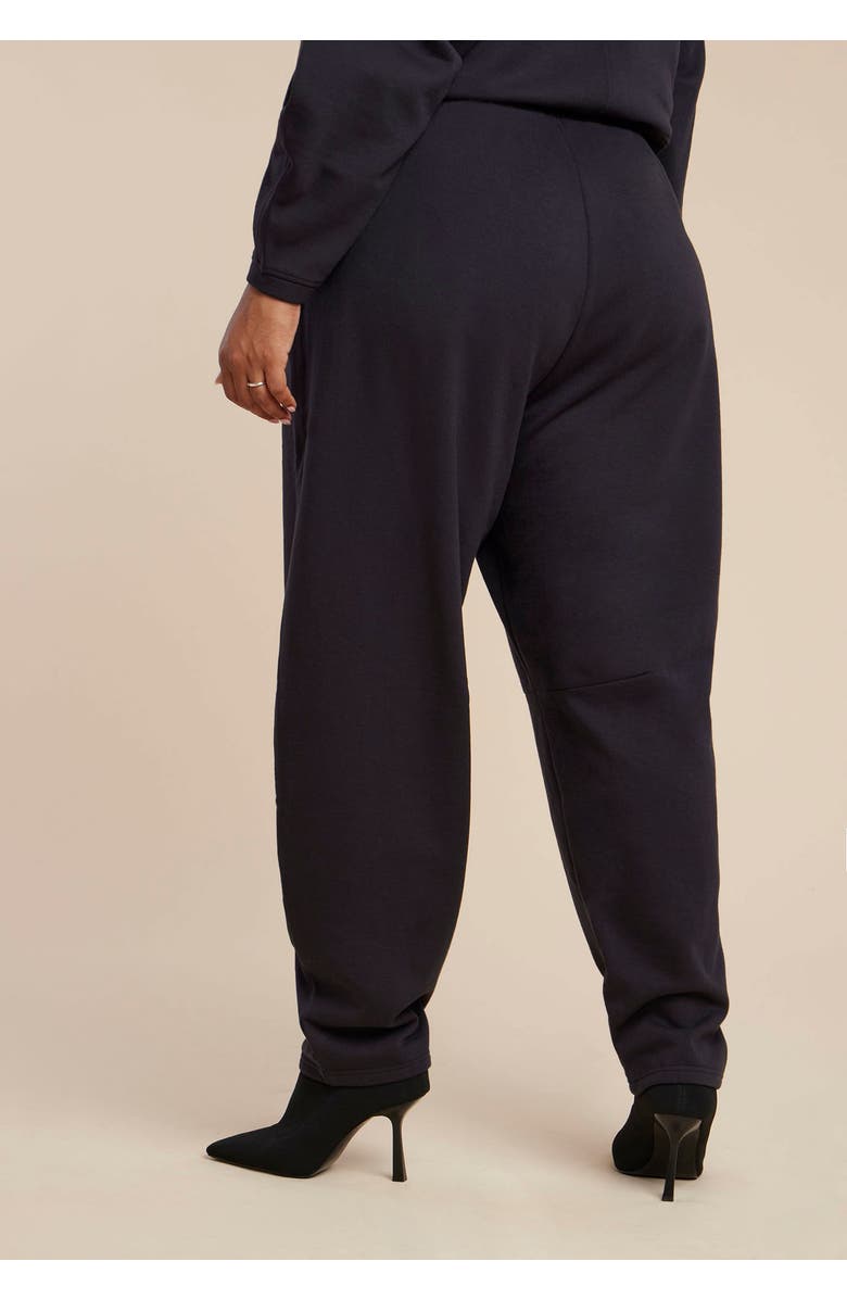 ELOQUII Elements Barrel Leg Sweatpant, Alternate, color, Black Onyx