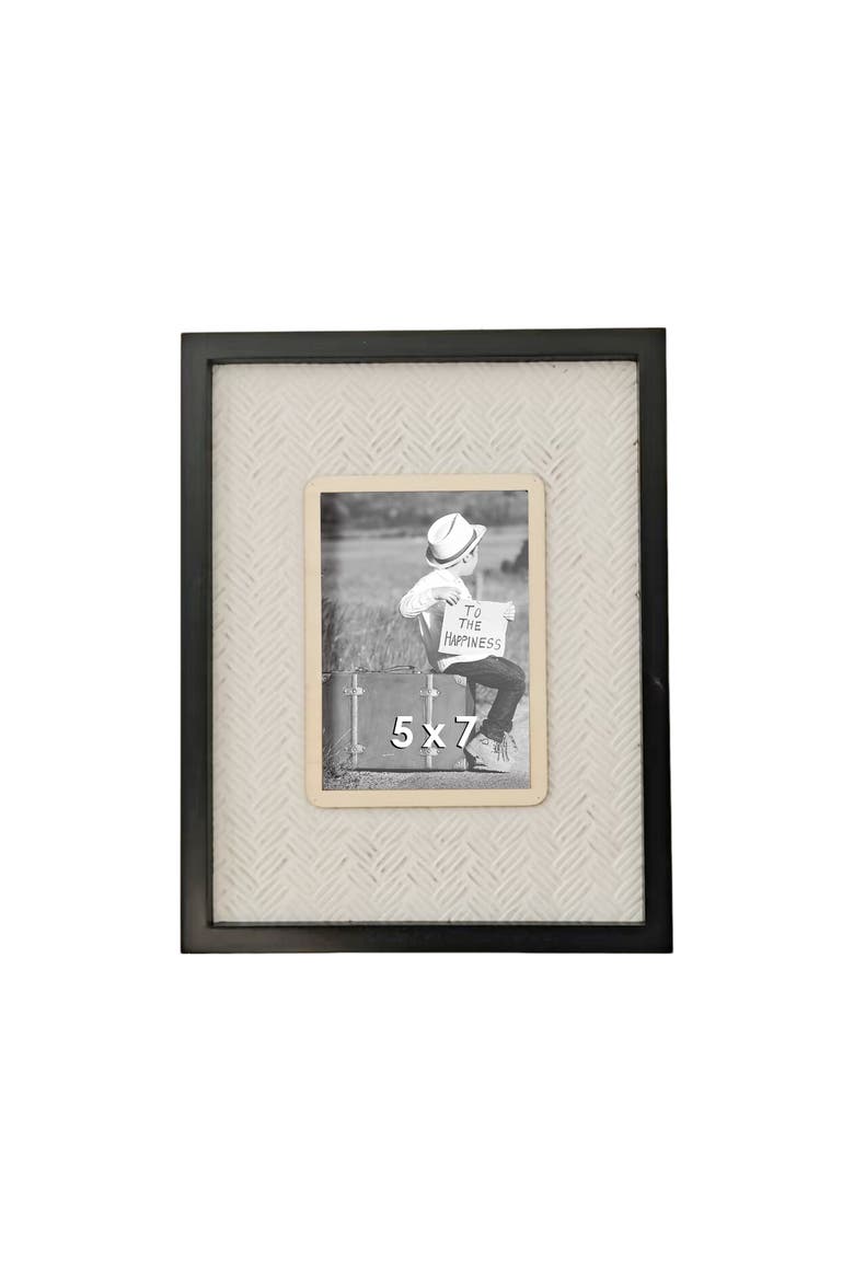 5x7 Weaving Photo Frame, Main, color, White