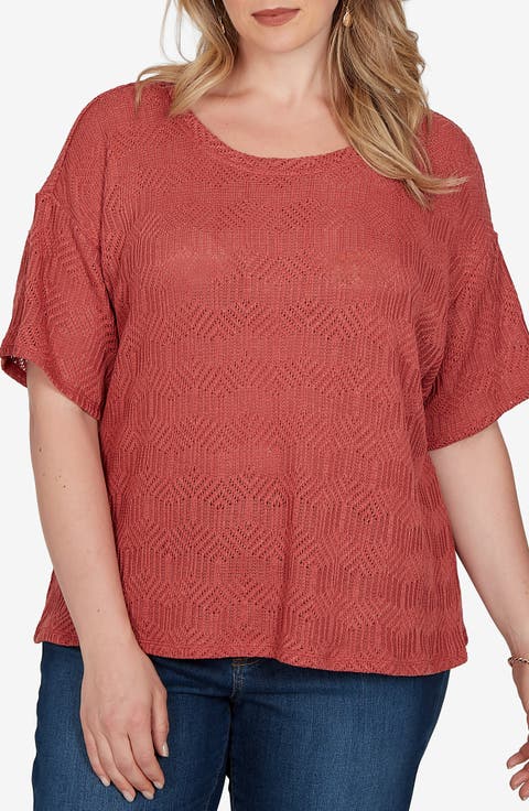 Diamond Weave Knit Top