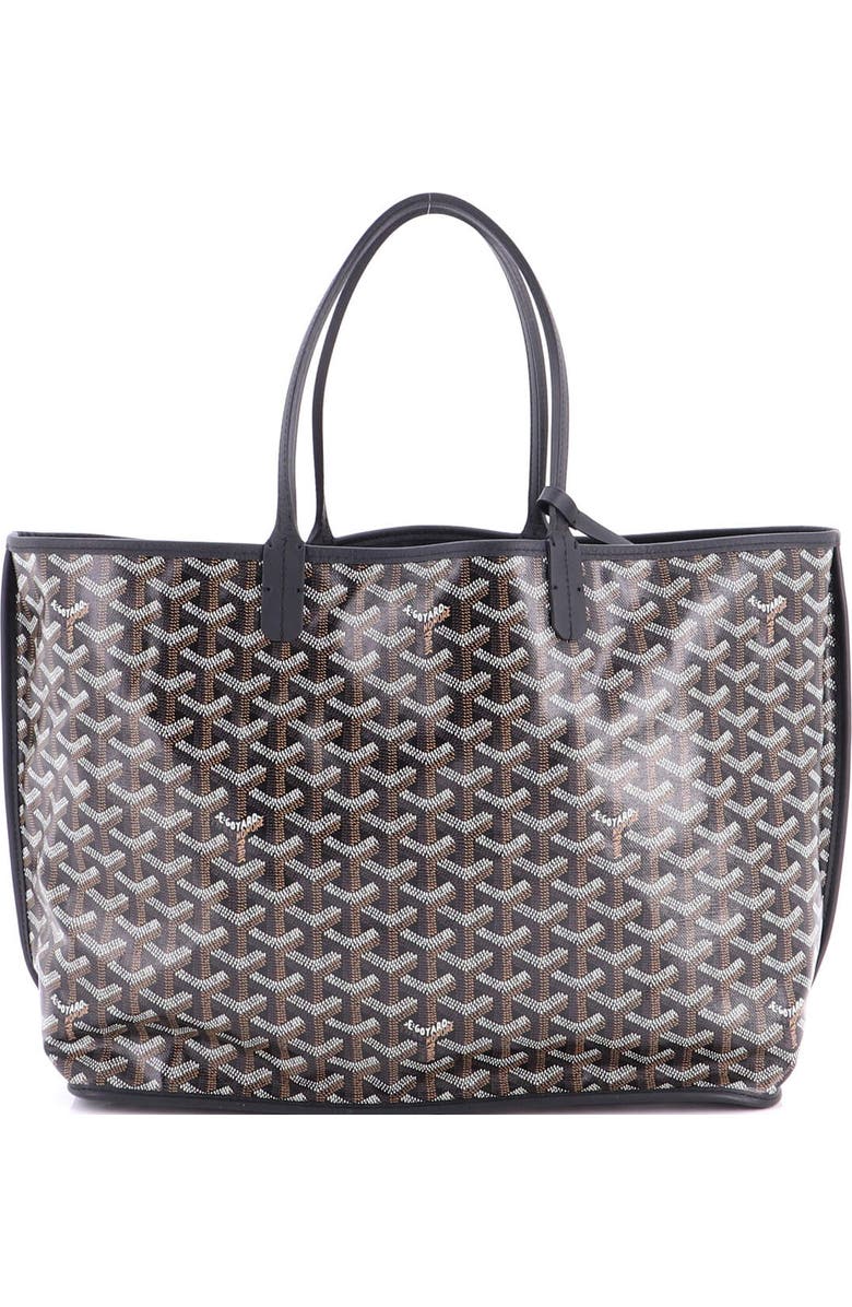 Pre-Owned Goyard Anjou Reversible Tote Coated Canvas PM, Alternate, color, Black