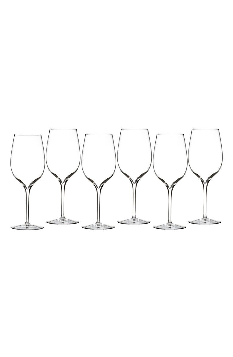 Waterford Elegance Set of 6 Fine Crystal Wine Glasses, Main, color, Clear