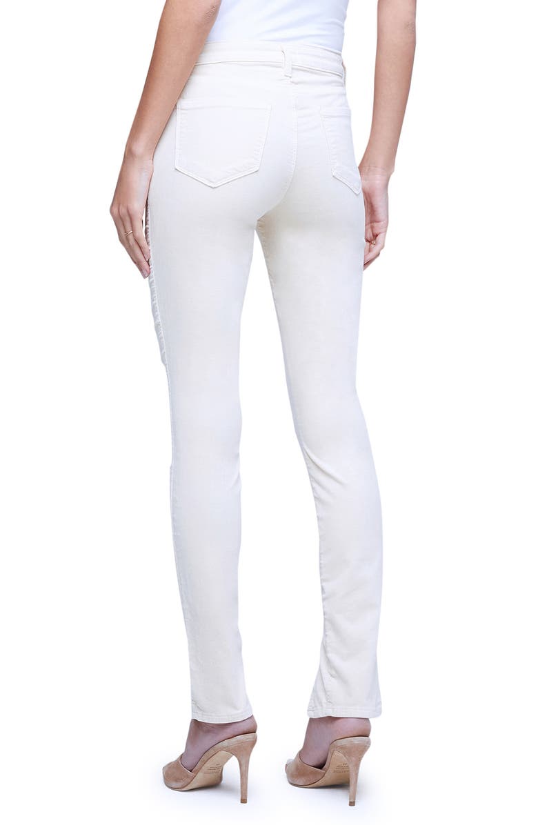 L'AGENCE Jyothi High Waist Split Ankle Skinny Jeans, Alternate, color, Champagne