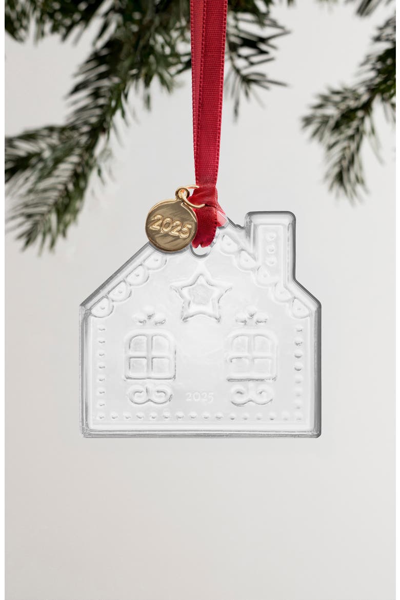 Gingerbread House 2025 Annual Holiday Ornament, Alternate, color, CLEAR