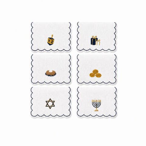 Cocktail Napkins Set of 6 with Acrylic Gift Box