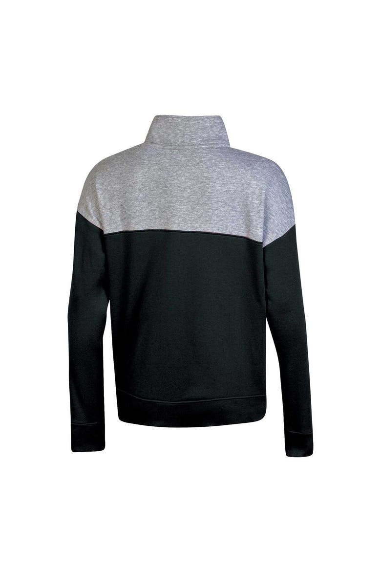Women's Champion  Black Wake Forest Demon Deacons Color-Blocked Quarter-Zip Sweatshirt, Alternate, color, Black