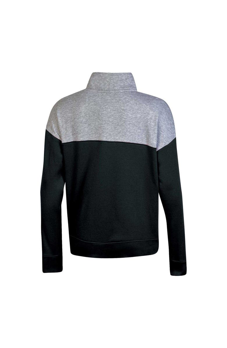 Champion Women's Champion  Black Wake Forest Demon Deacons Color-Blocked Quarter-Zip Sweatshirt, Alternate, color, Black