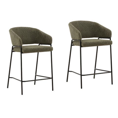 Catriona Bouclé Counter Stool - Set of 2