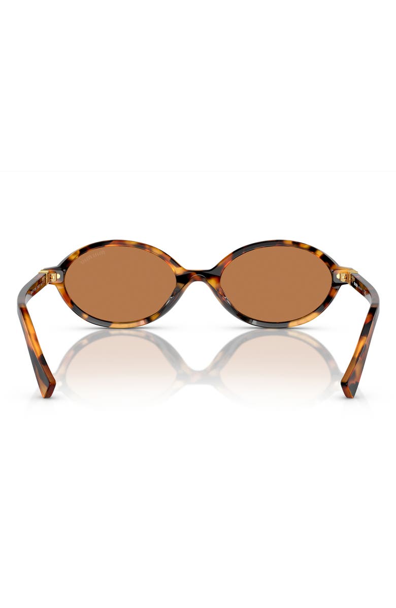 Miu Miu 50mm Oval Sunglasses, Alternate, color, Brown