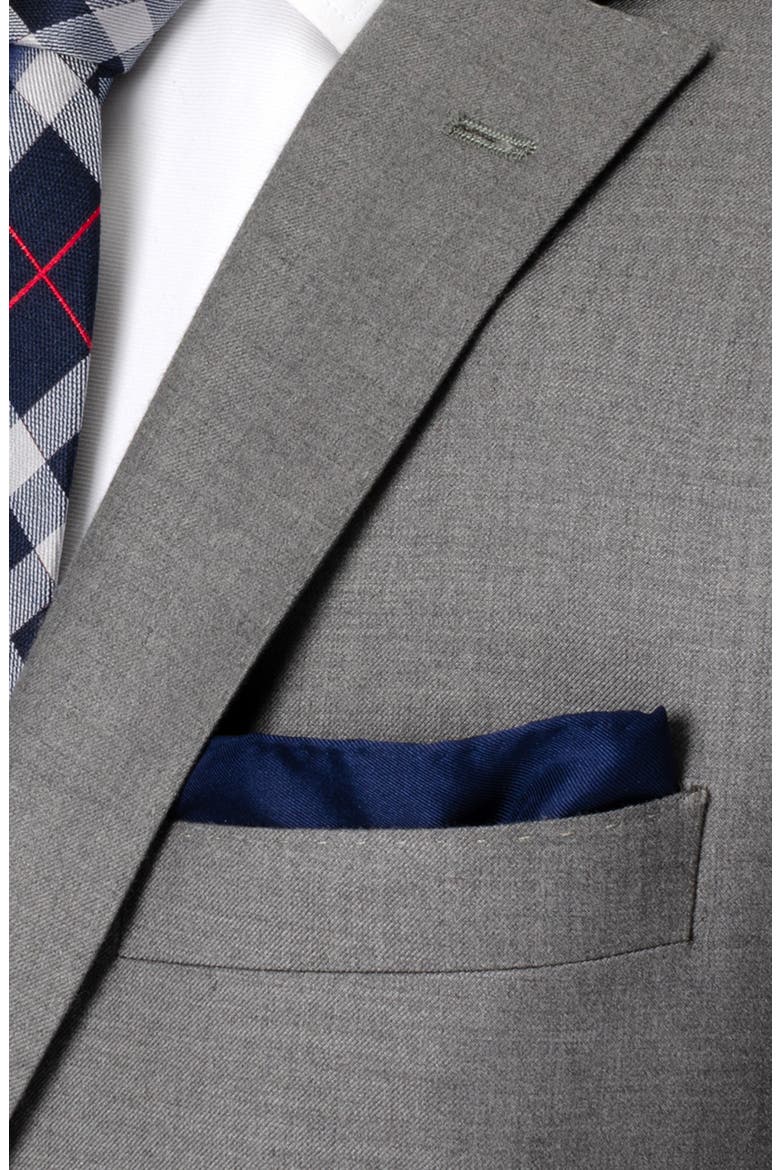 Silk Pocket Square, Alternate, color, NAVY