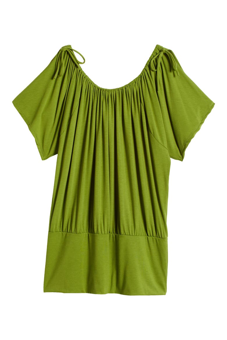 Banded Blouson Top, Alternate, color, KIWI