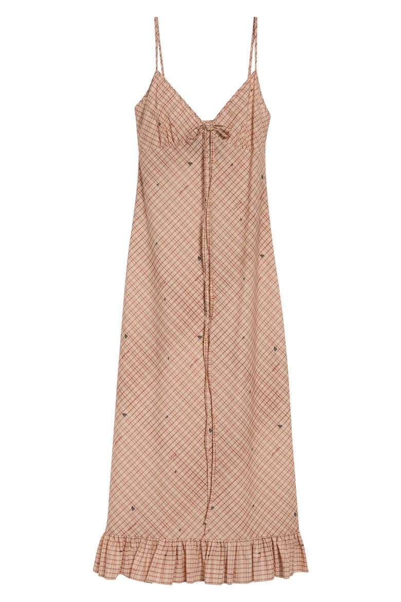 Plaid Cotton Slipdress, Alternate, color, MTPLAID-100