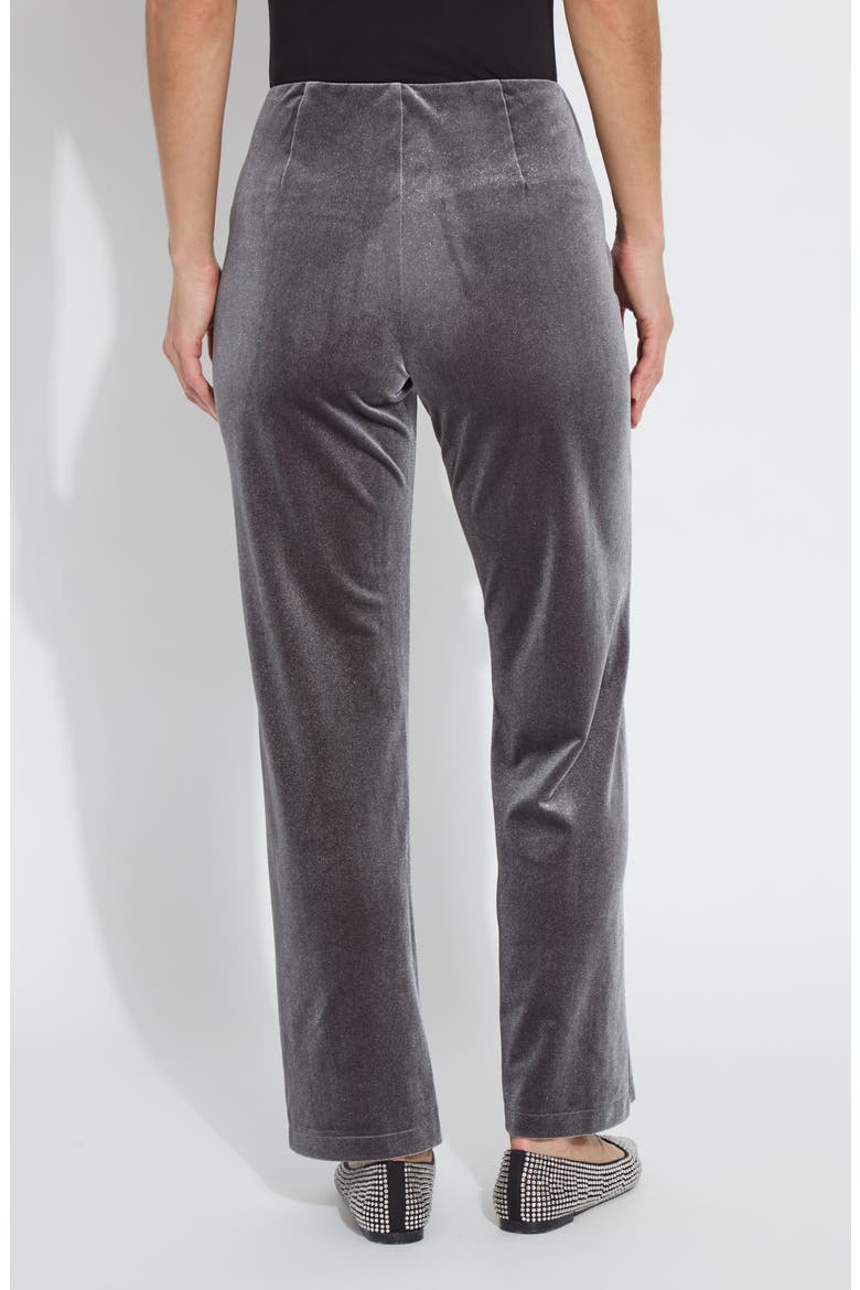Metallic Foil Velvet Wide Leg Pants, Alternate, color, SILVERY CHARCOAL