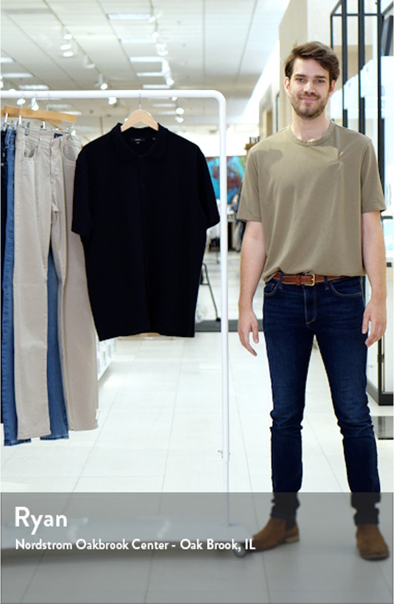 Textured Double Knit Short Sleeve Button-Up Shirt, sales video thumbnail