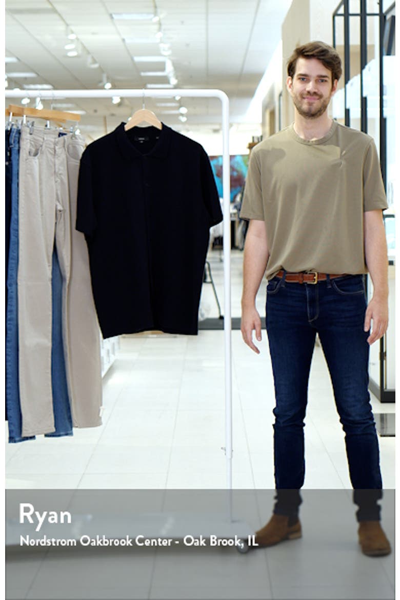 Textured Double Knit Short Sleeve Button-Up Shirt video
