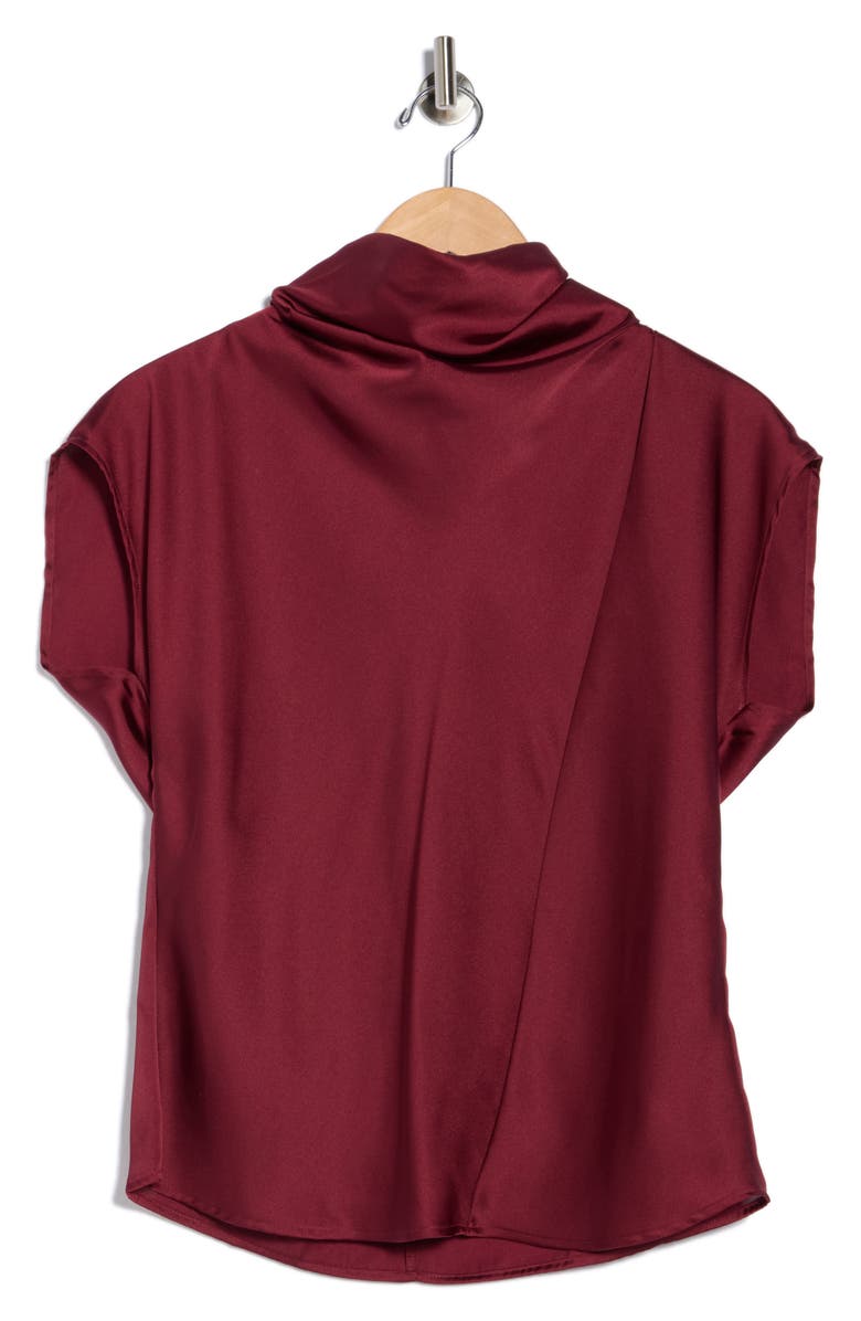 Sanctuary Scarf Satin Top, Main, color, Pinot Red