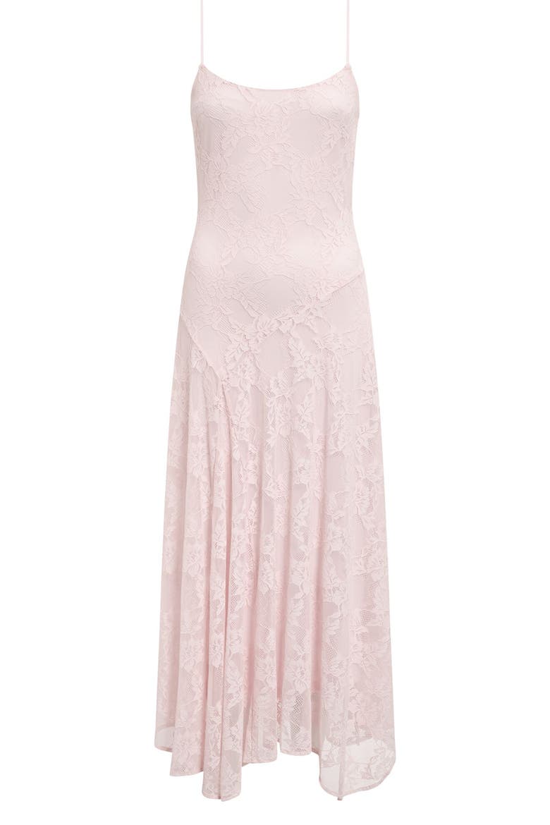 Victoria Lace Midi Dress, Alternate, color, SOFT ROSE