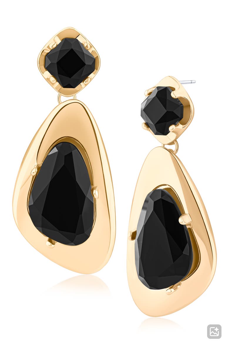 Molten Drop Earrings (Nordstrom Exclusive), Main, color, BLACK/ GOLD