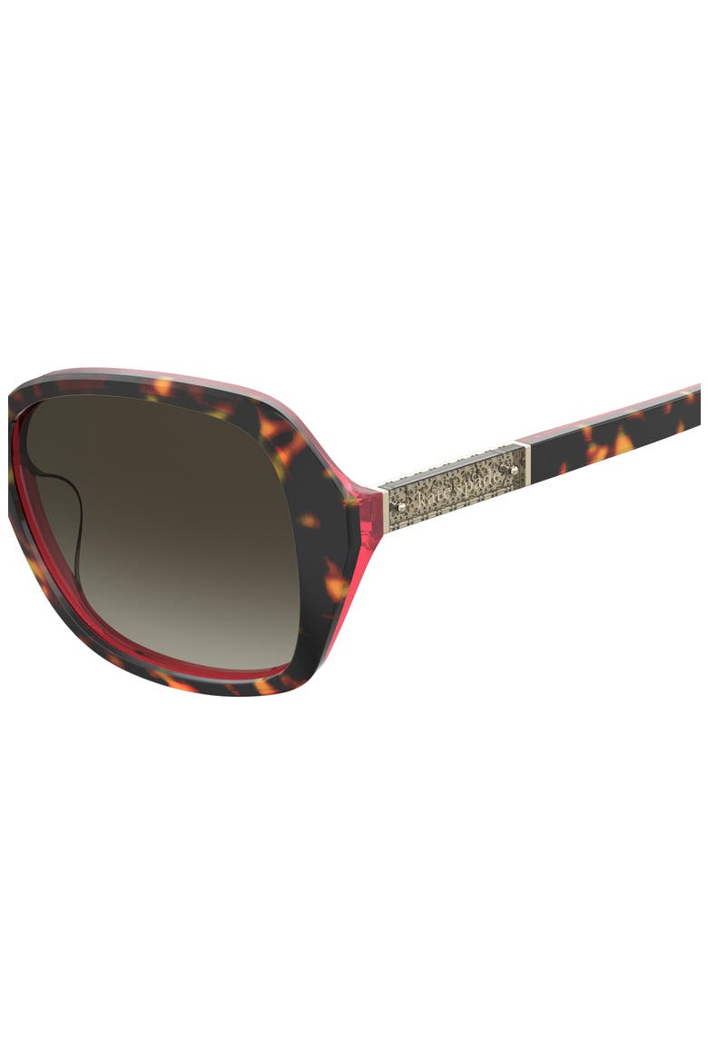 yvette 54mm gradient polarized square sunglasses, Alternate, color, HAVANA PINK / BROWN GRADIENT