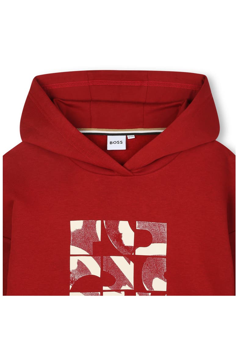 Kids' Graphic Hoodie, Alternate, color, DARK RED