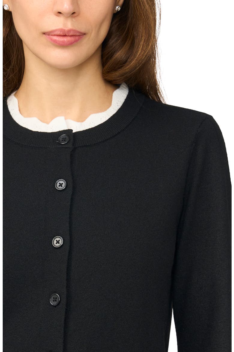 Crewneck Cardigan, Alternate, color, RICH BLACK