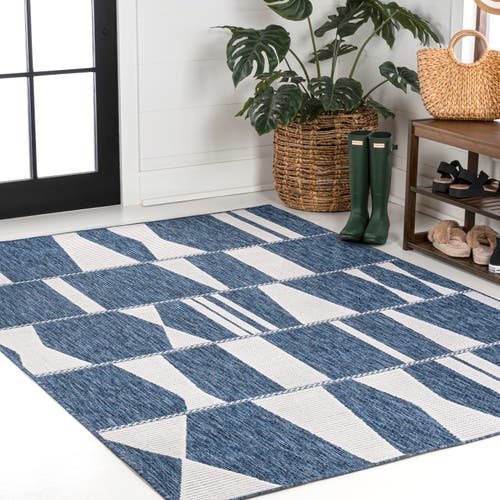 Jonathan Y Odette Modern Geometric Abstract Two-tone Indoor/outdoor Area Rug