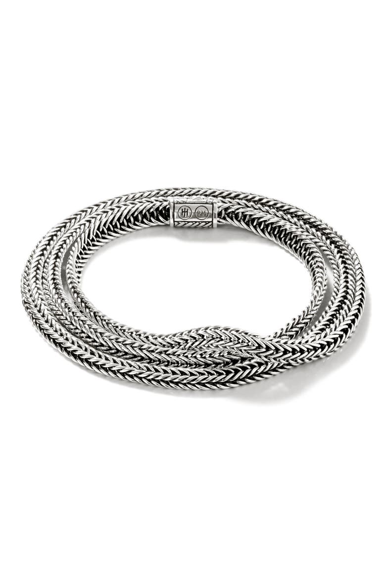 Kami Chain Triple Wrap, Silver, 4.5mm, Alternate, color, SILVER
