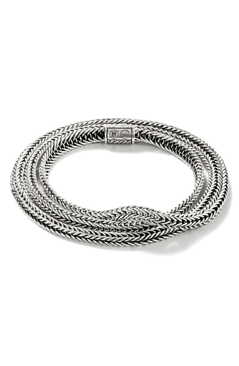John Hardy Kami Chain Triple Wrap, Silver, 4.5mm, Alternate, color,