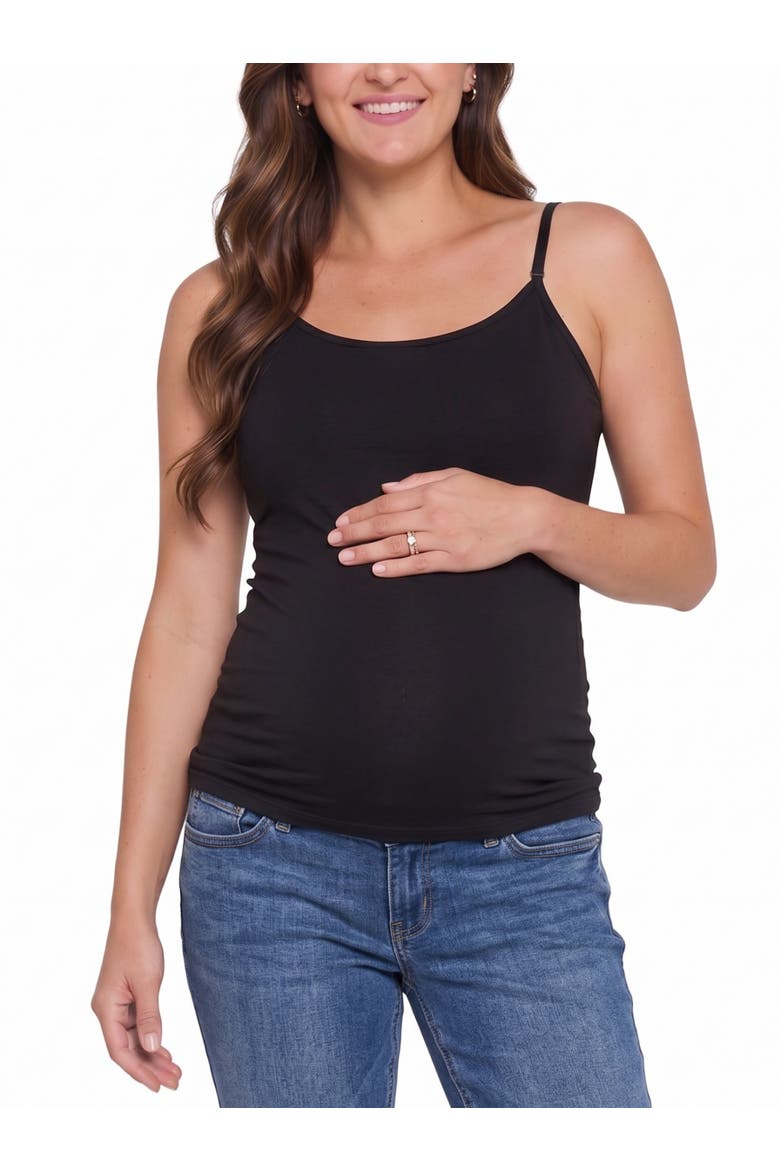 Clip Down Nursing Tank Top, Main, color, Black