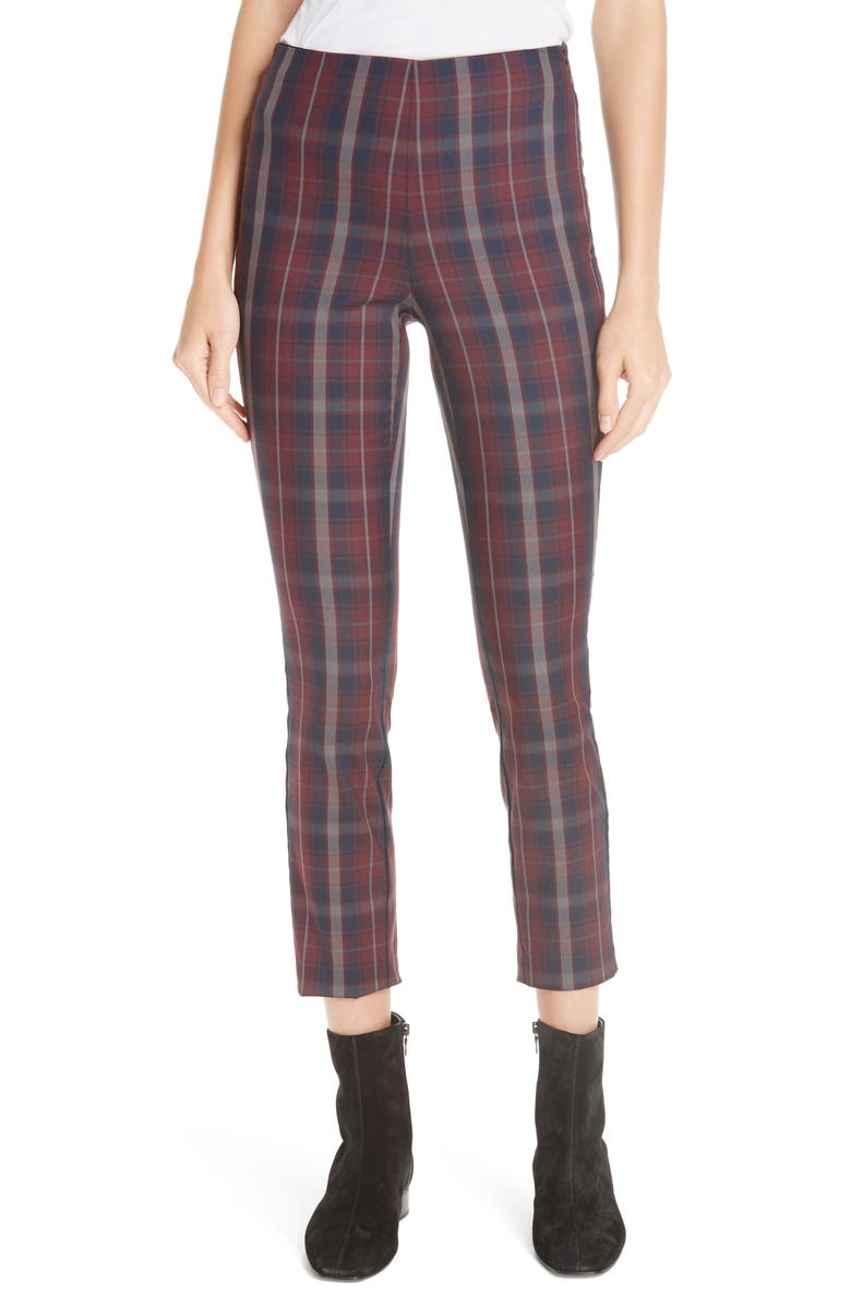 rag & bone Simone Plaid Yoke Pants, Main, color, 