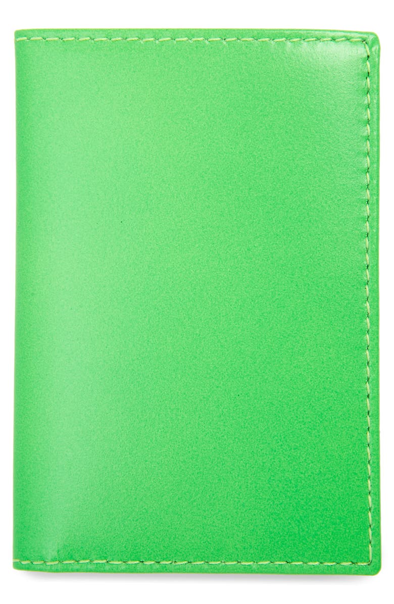 Comme des Garçons Wallets Super Fluo Card Case, Main, color, Green