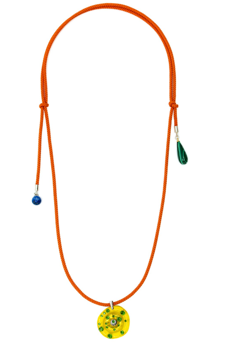 FRY POWERS SUN POWERS Resin Charm Pendent Necklace, Main, color, Yellow