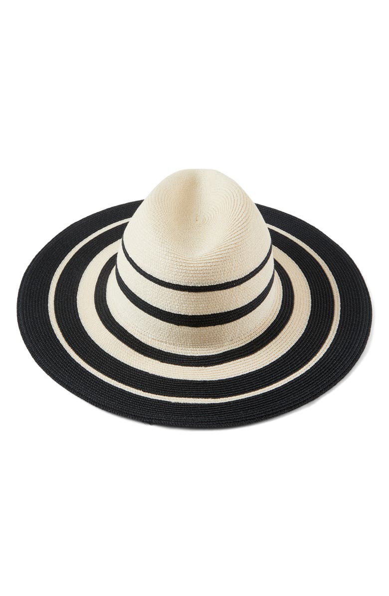 Eugenia Kim Emmanuelle Wide Brim Packable Straw Fedora, Alternate, color, 