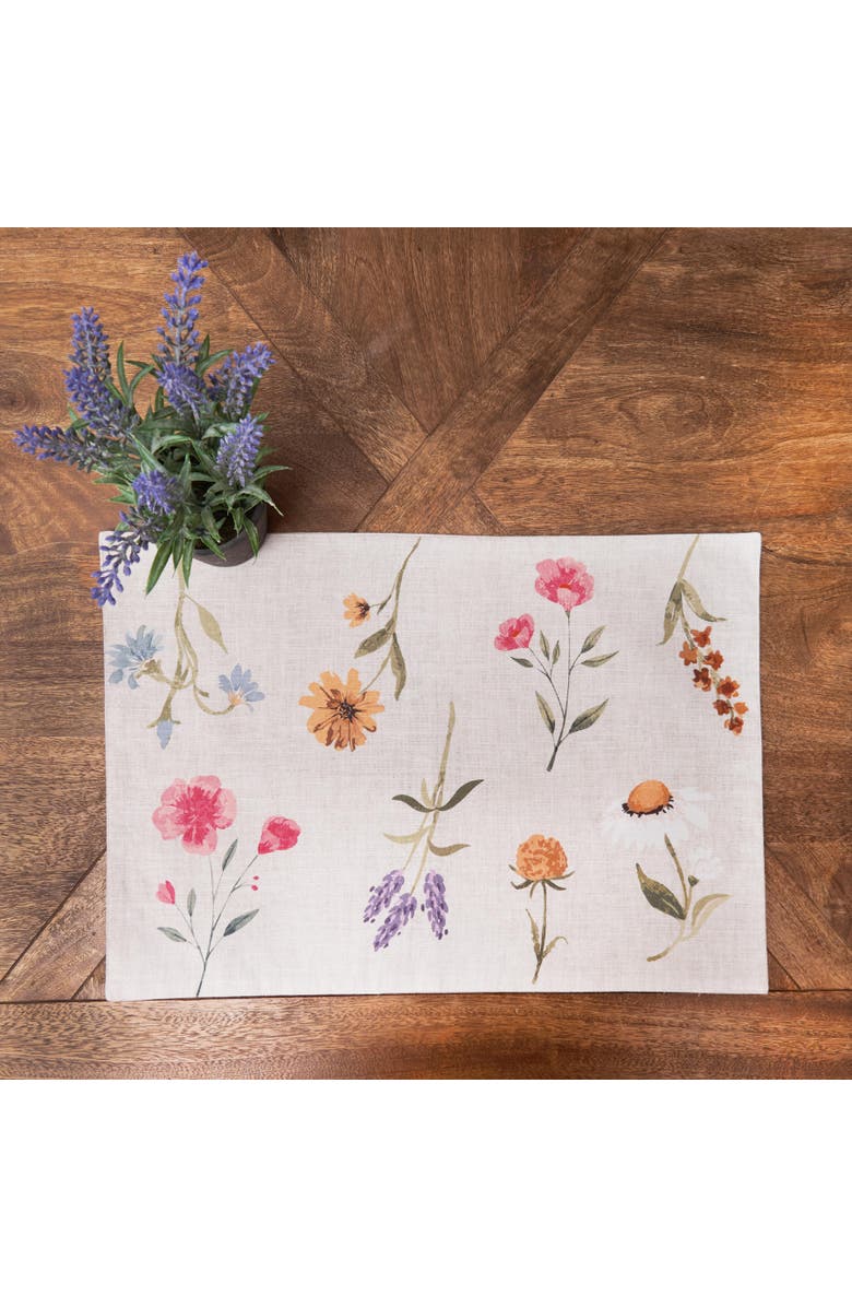 C&F Home April Showers Placemats Set of 6, 14" x 20", Alternate, color, Brown