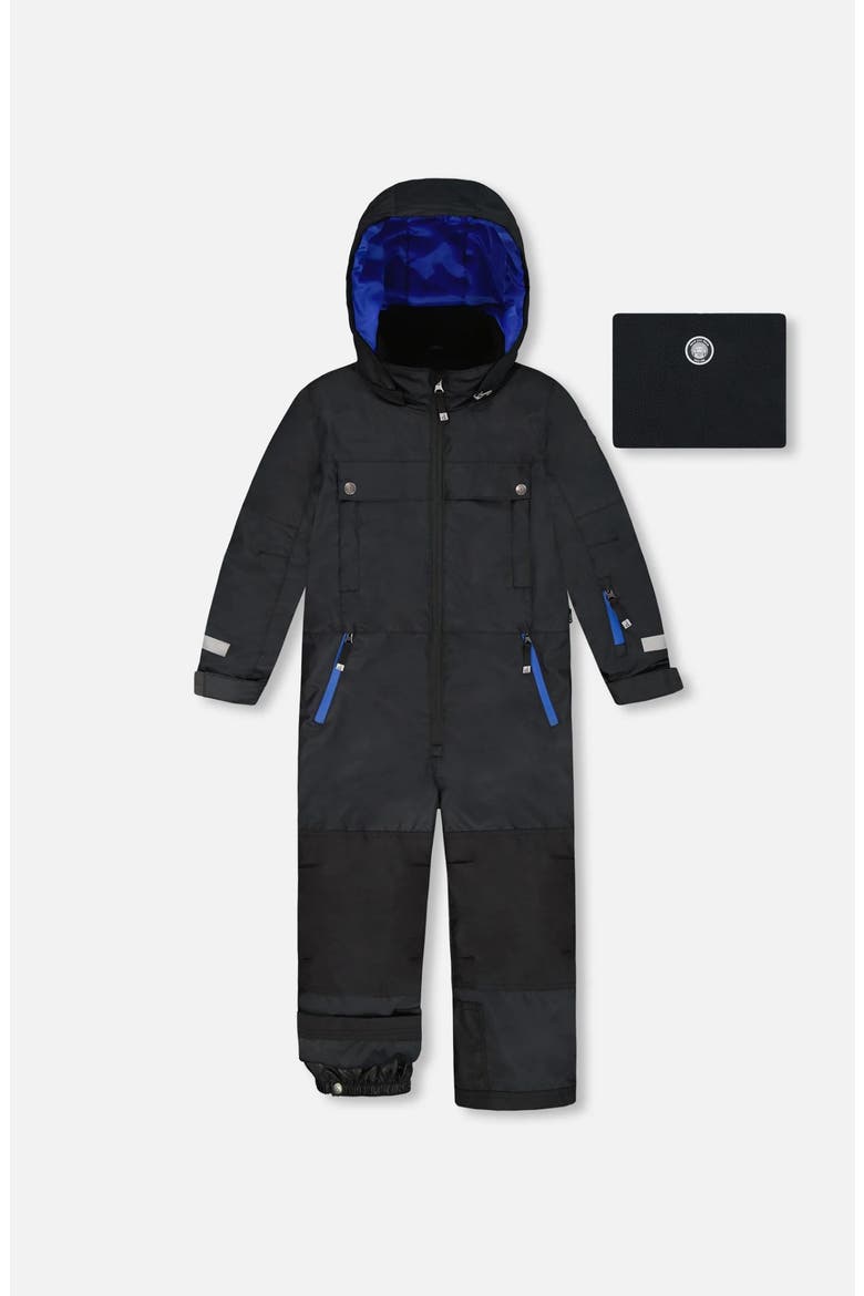 Solid One-Piece Teknik Snowsuit, Main, color, Black