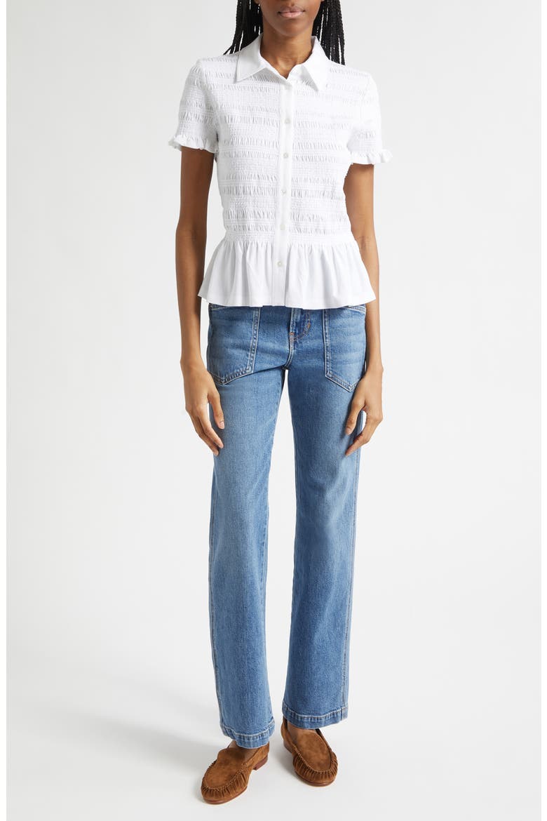Dylan Straight Leg Jeans, Alternate, color, ORBIT GLARE
