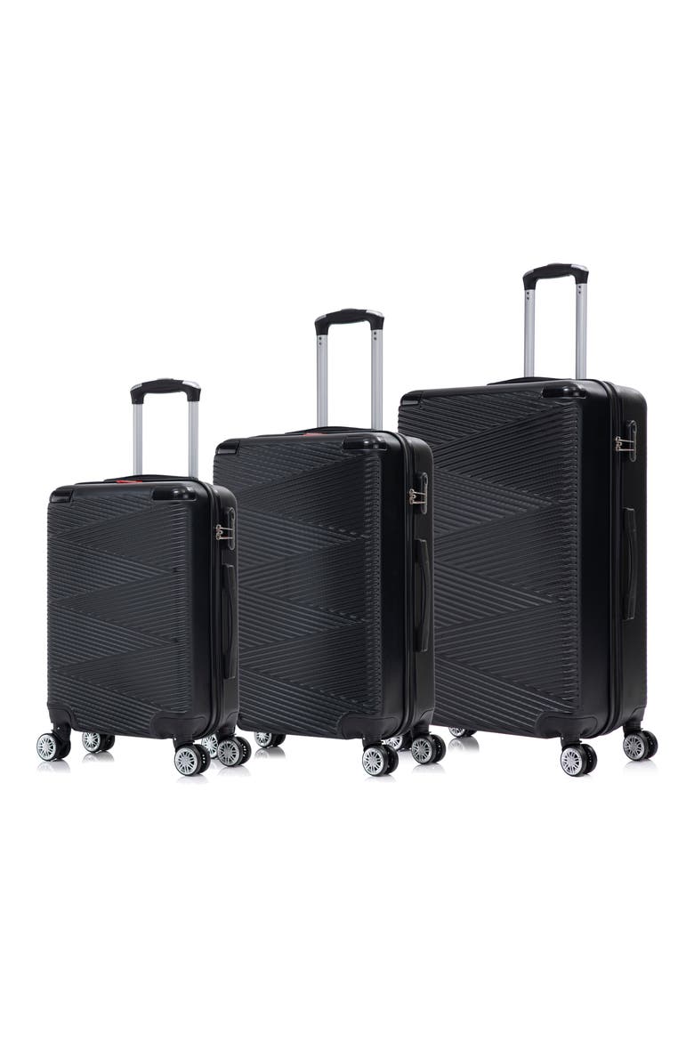 Verossa 3-Piece Hardside Luggage Set, Main, color, JET BLACK