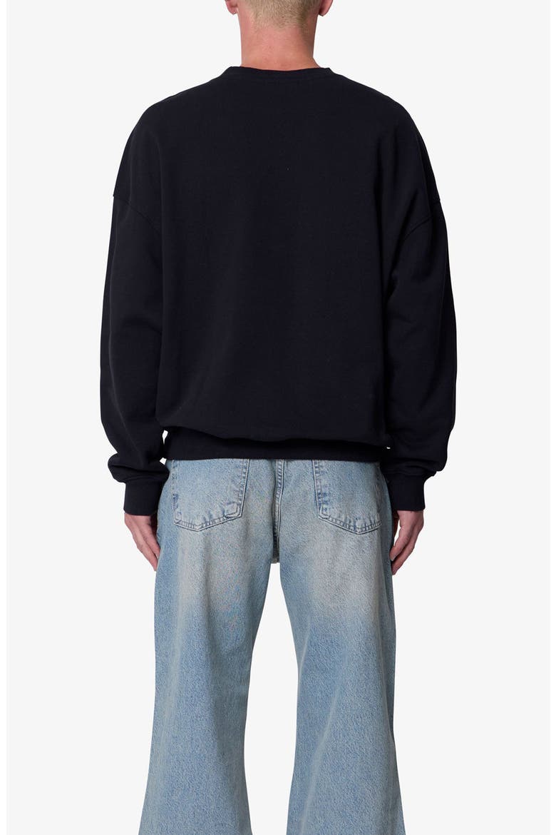 Heavyweight Basic Crewneck Sweatshirt, Alternate, color, BLACK
