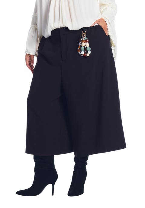 Pleated Wide Leg Culottes (plus)