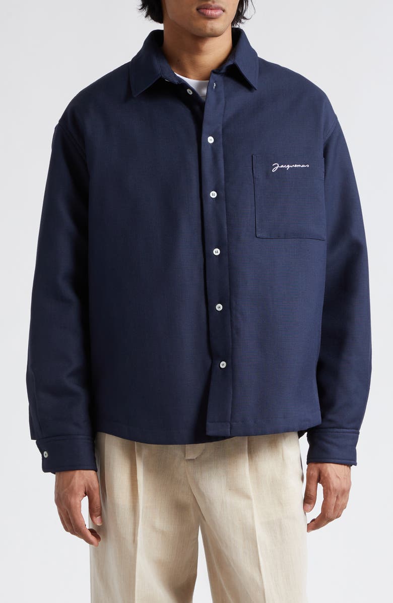 Jacquemus La Chemise Boulanger Padded Overshirt, Main, color,