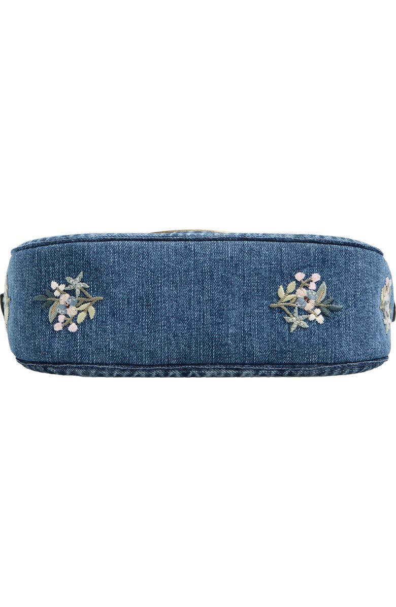 Valentino Garavani Alltime Denim Shoulder Bag, Alternate, color, Blue Multi