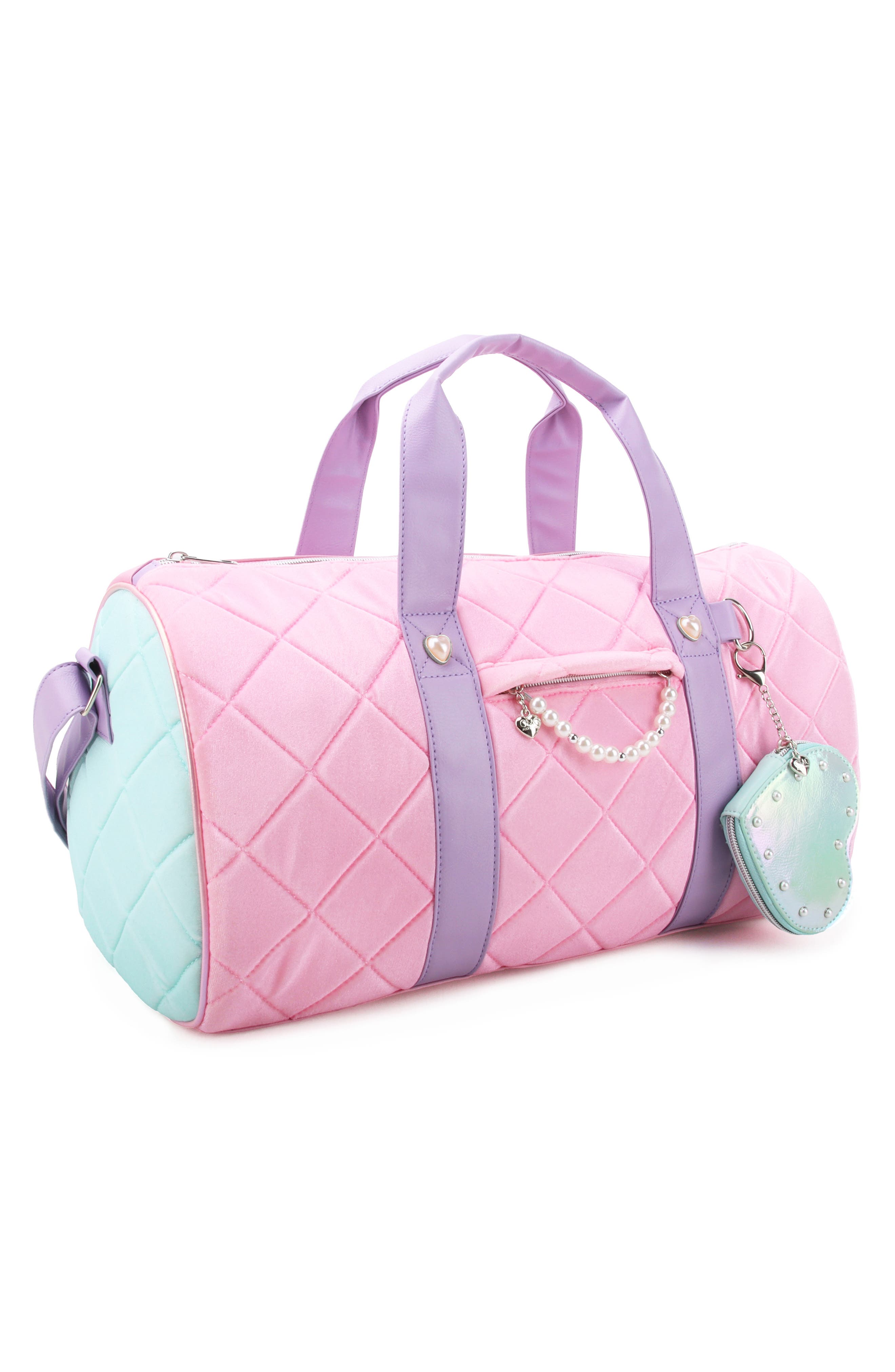 OMG Accessories Kids
 Large Quilted Duffle Bag, Alternate, color, Pink